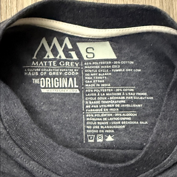 Marte Grey Men's Heather Blue Short Sleeve Tee Size S - Picture 2 of 8